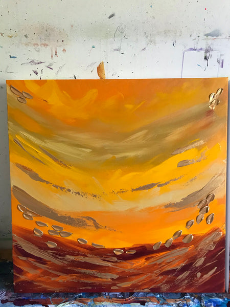 Fall Harvest #1 - Abstract Painting