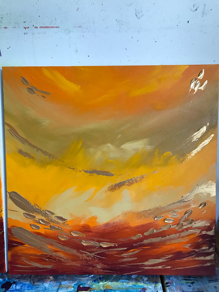 Fall Harvest #2 - Abstract Painting